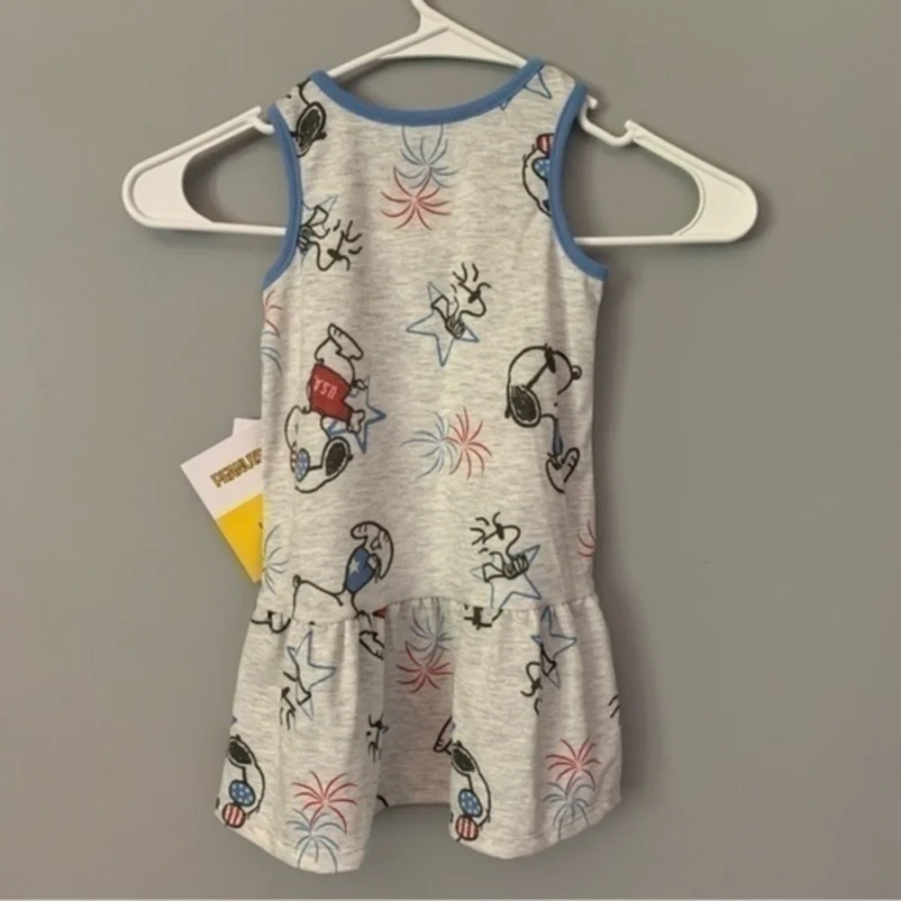 NWT. PEANUTS Girls’ Snoopy and Woodstock USA Dress